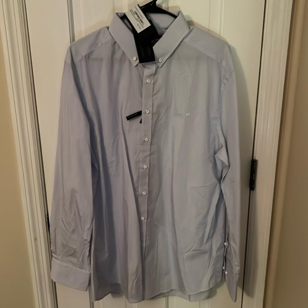 Porsche Design dress button down. Light blue pinstriped